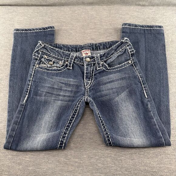 TRUE RELIGION - Women's Size 27 World Tour Joey Super T Blue Jeans  A46 - Picture 7 of 16